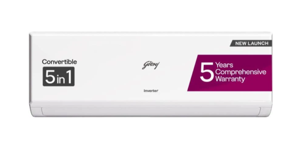 Godrej 5-in-1-convertible Cooling 1.5 Ton 3 Star Split Inverter With Heavy Duty Cooling And Pure Air Filter Ac - White