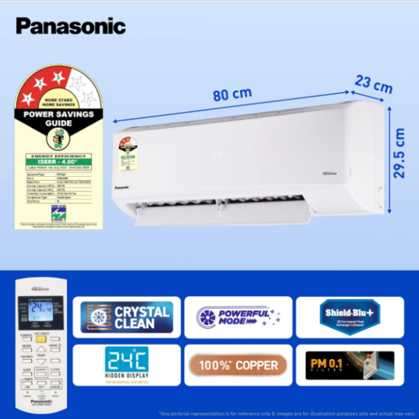 Panasonic 2025 Model 1.4 Ton 3 Star Split Inverter Ac - White