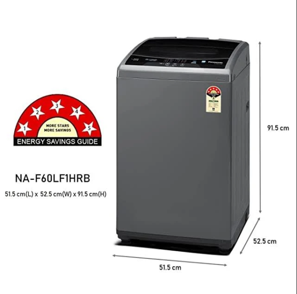 Panasonic NA-F60LF1HRB 6 Kg Fully Automatic Top Load Washing Machine - Image 2