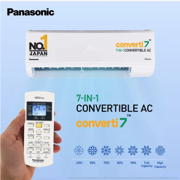 Panasonic 2025 Model 1.4 Ton 3 Star Split Inverter Ac - White - Image 3