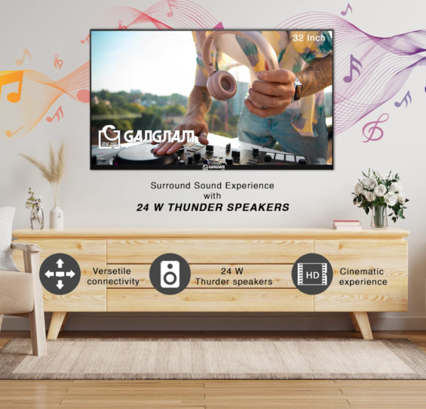 Gangnam Street 80 cm (32 inch) Bezel Less HD Ready LED TV (LEDATGG32HDEKK) - Image 2