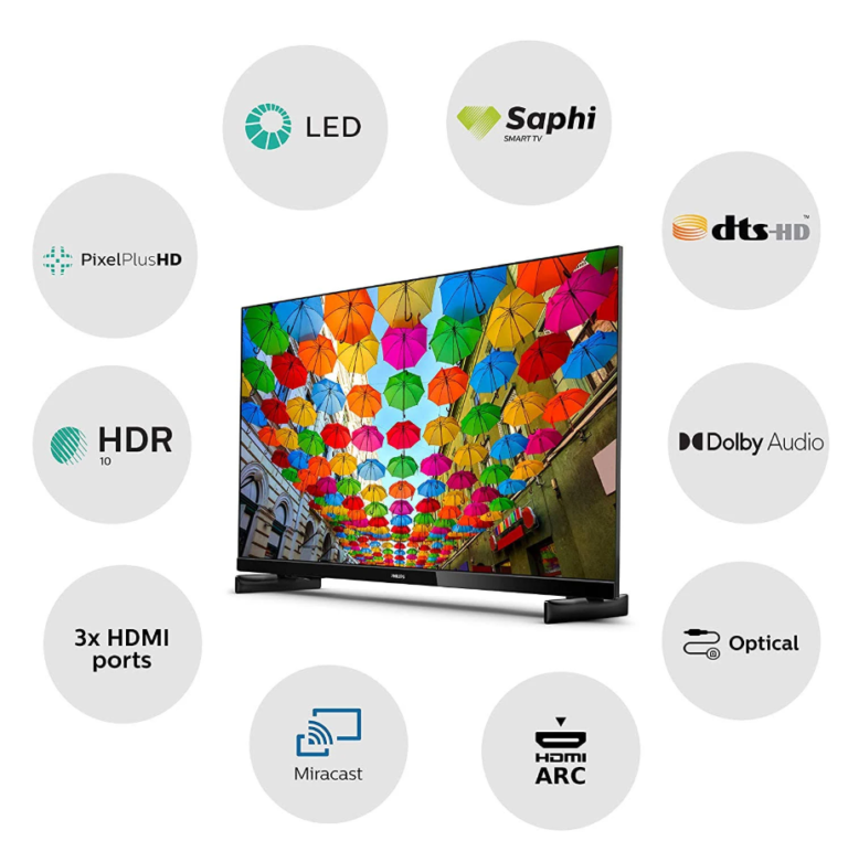 Philips 32PHT6815/94 80cm (32 Inches) HD Ready LED Smart TV