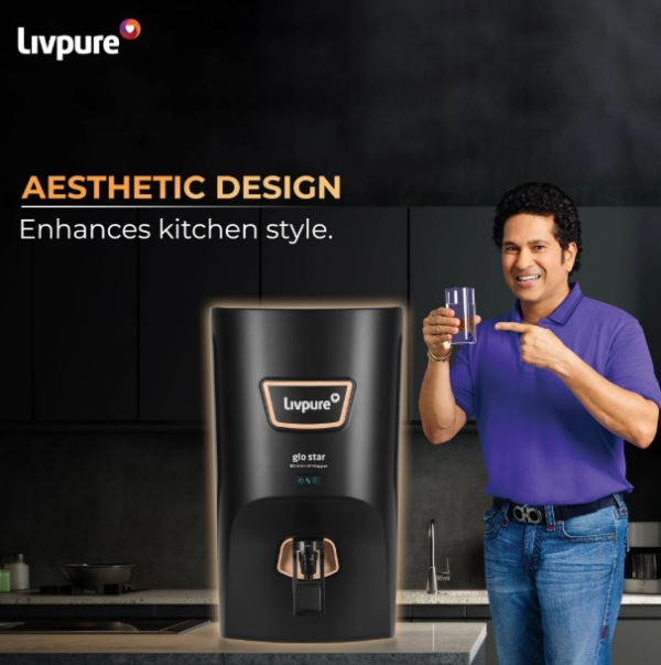 Livpure Glo Star Copper Water Purifier | Free Standard Installation | 8 Stage Advanced Purification | RO+UV+UF Copper | Mineraliser | In Tank UV - Image 2