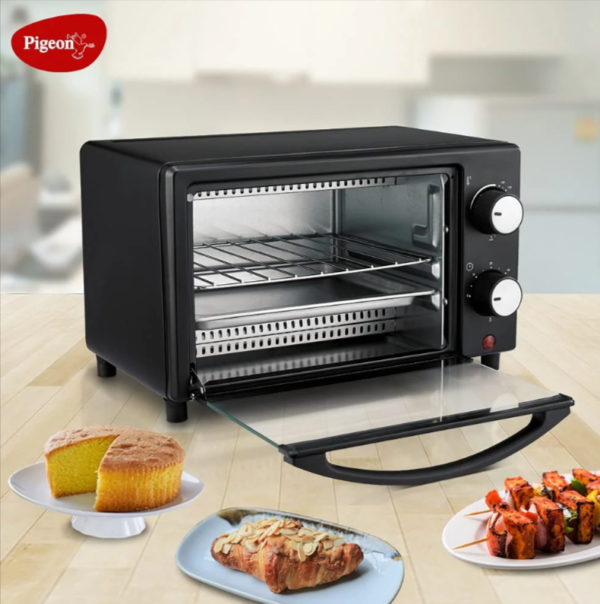 Pigeon 9L Oven Toaster Grill (OTG) | Compact & Versatile Electric Oven for Baking, Grilling & Toasting | 800W Fast Heating with Adjustable Temperature Control - Image 2