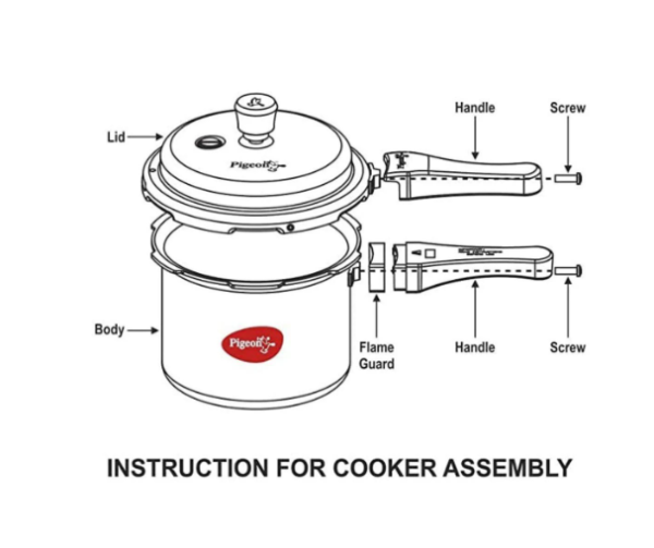 Pigeon By Stovekraft Special Aluminium Pressure Cooker Combo 2 L, 3 L, 5 L Induction Bottom Pressure Cooker - Image 2