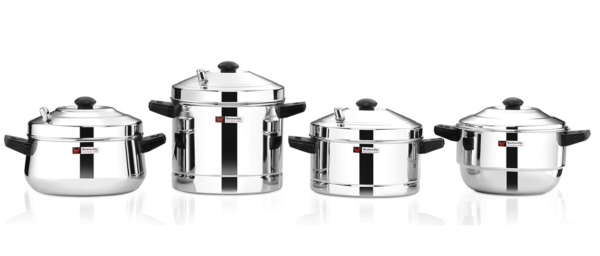 Butterfly Stainless Steel Idli Cooker, Idly Maker Set with 4 Plates, 16 Idlies, Silver, Standard, 4 Liters - Image 2