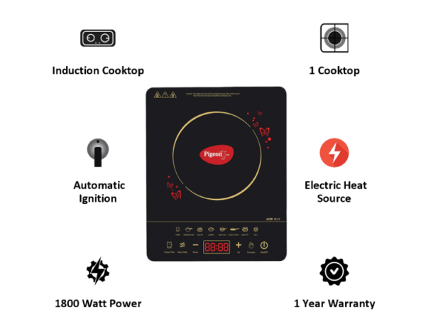 Pigeon Acer Plus Induction Cooktop (Black, Touch Panel)