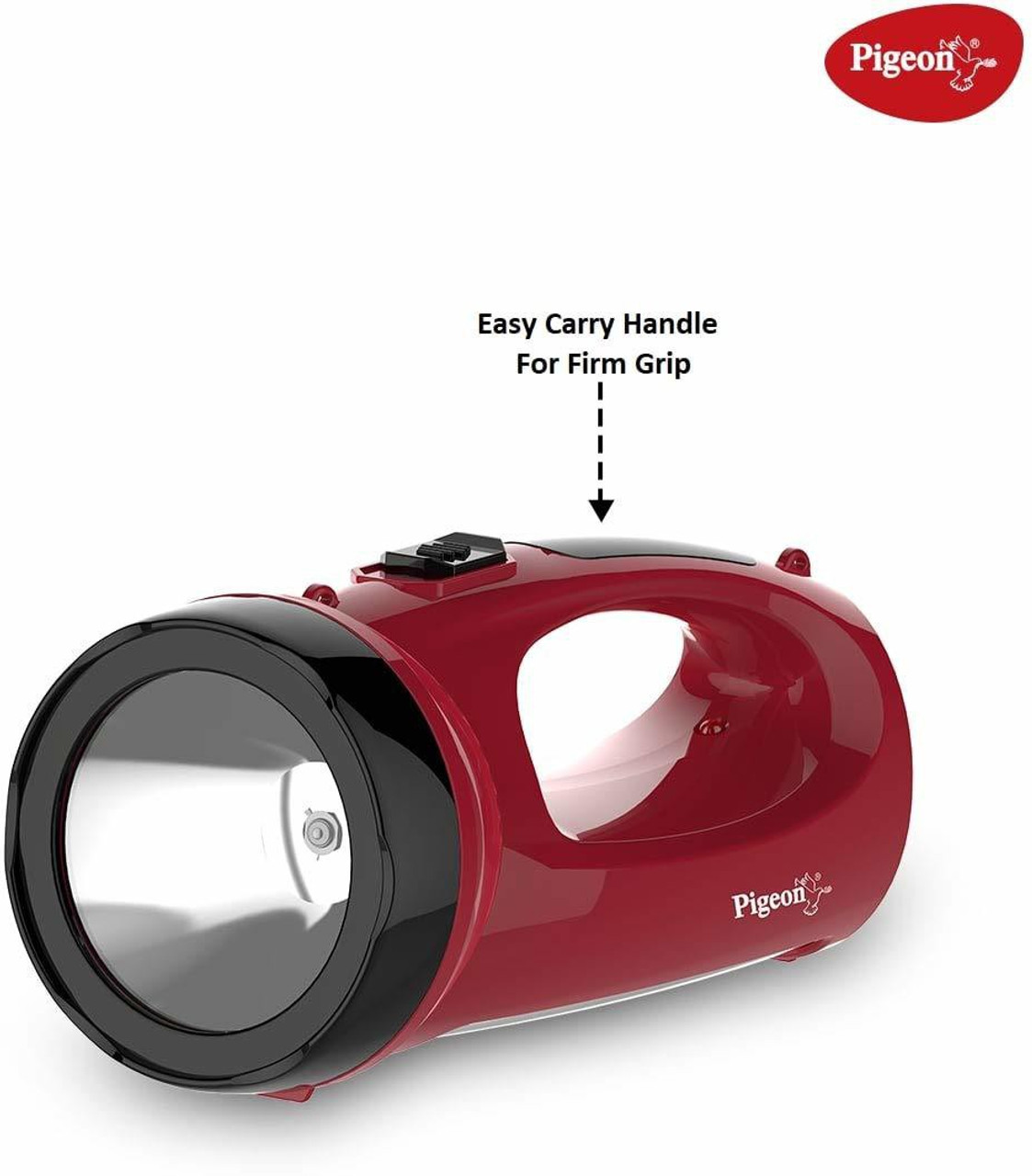 Pigeon Rigel 2 in 1 Desk and torch Emergency LED Lamp 4 hrs Lantern Emergency Light (Red) - Image 2