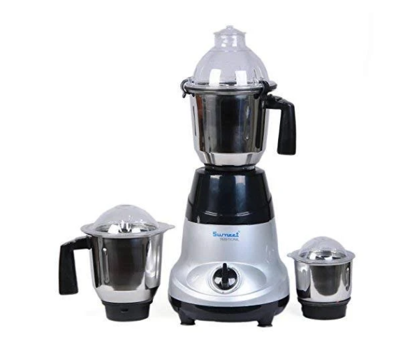 Sumeet Traditional Amica 750 W Mixer Grinder (Grey, Black, 3 Jars)